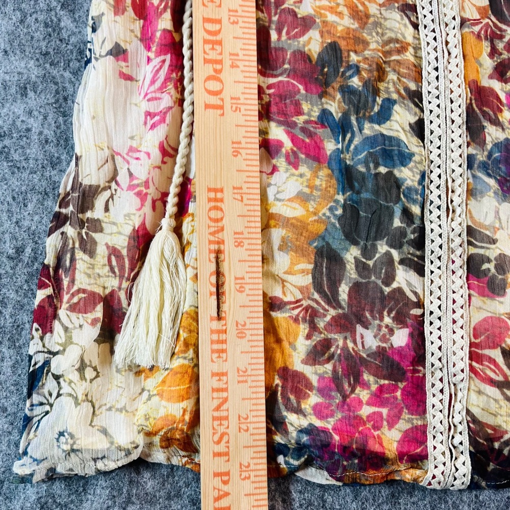 Sundance Floral Blouse Womens S Boho Bell Sleeve Cottagecore Whimsigoth Ethereal - Picture 12 of 13